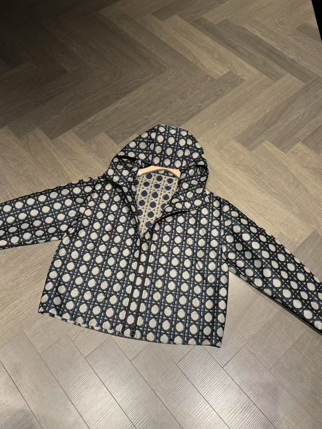 Dior
Macrocannage Waterproof Hooded Jacket, Size S/M/L