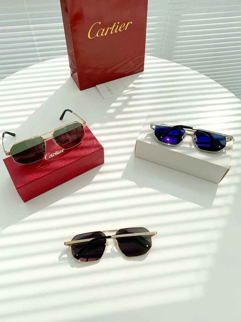 Cartier CT0462S Sunglasses in Blue/Black/Green (60-16-145)