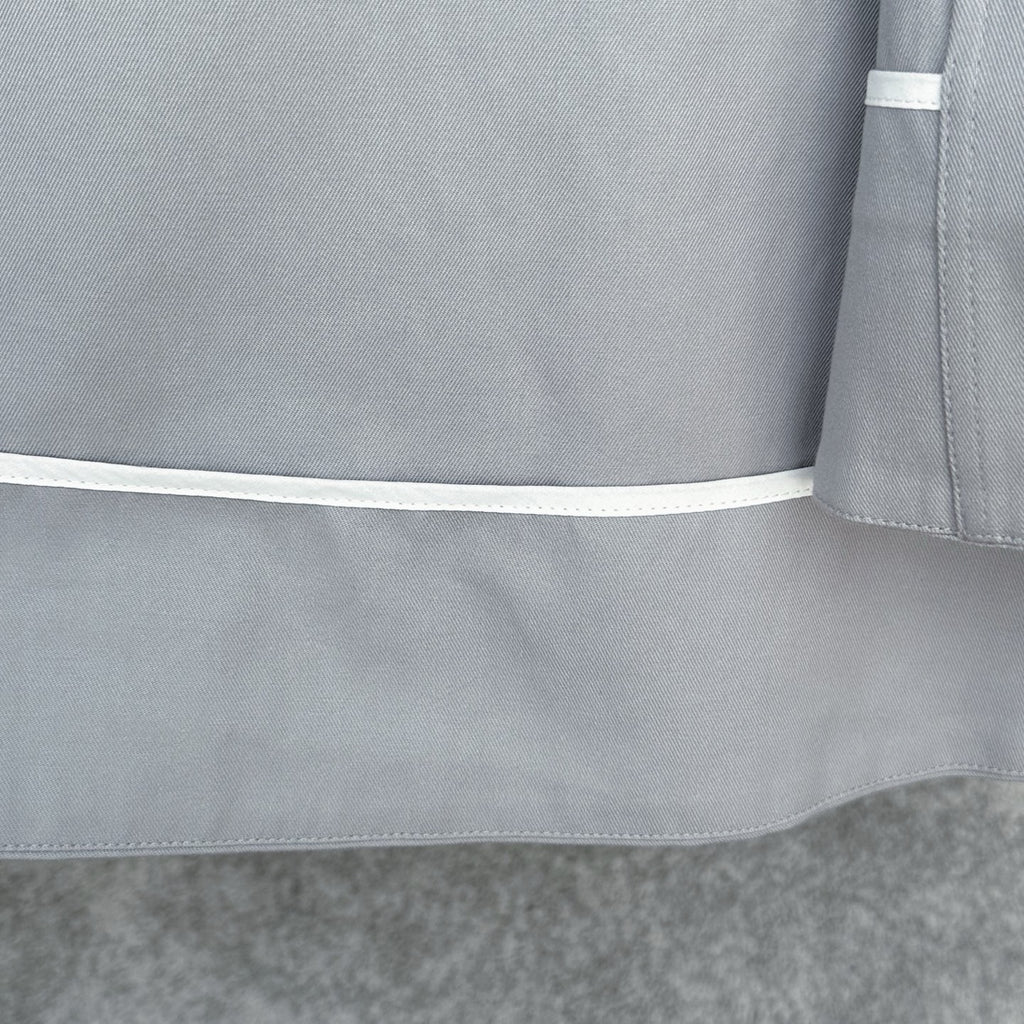 Loewe Cropped Hooded Embroidered Cotton-Twill Jackt in Gray, Size 34/36/38/40