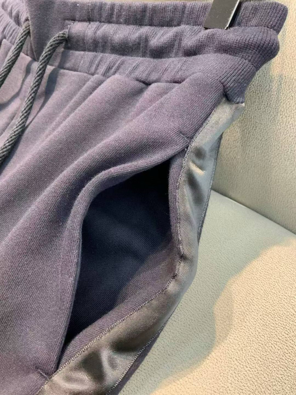 Max Mara MM Hooded Sweatshirt & Pants Set in Gray/Black/White, Size S/M/L