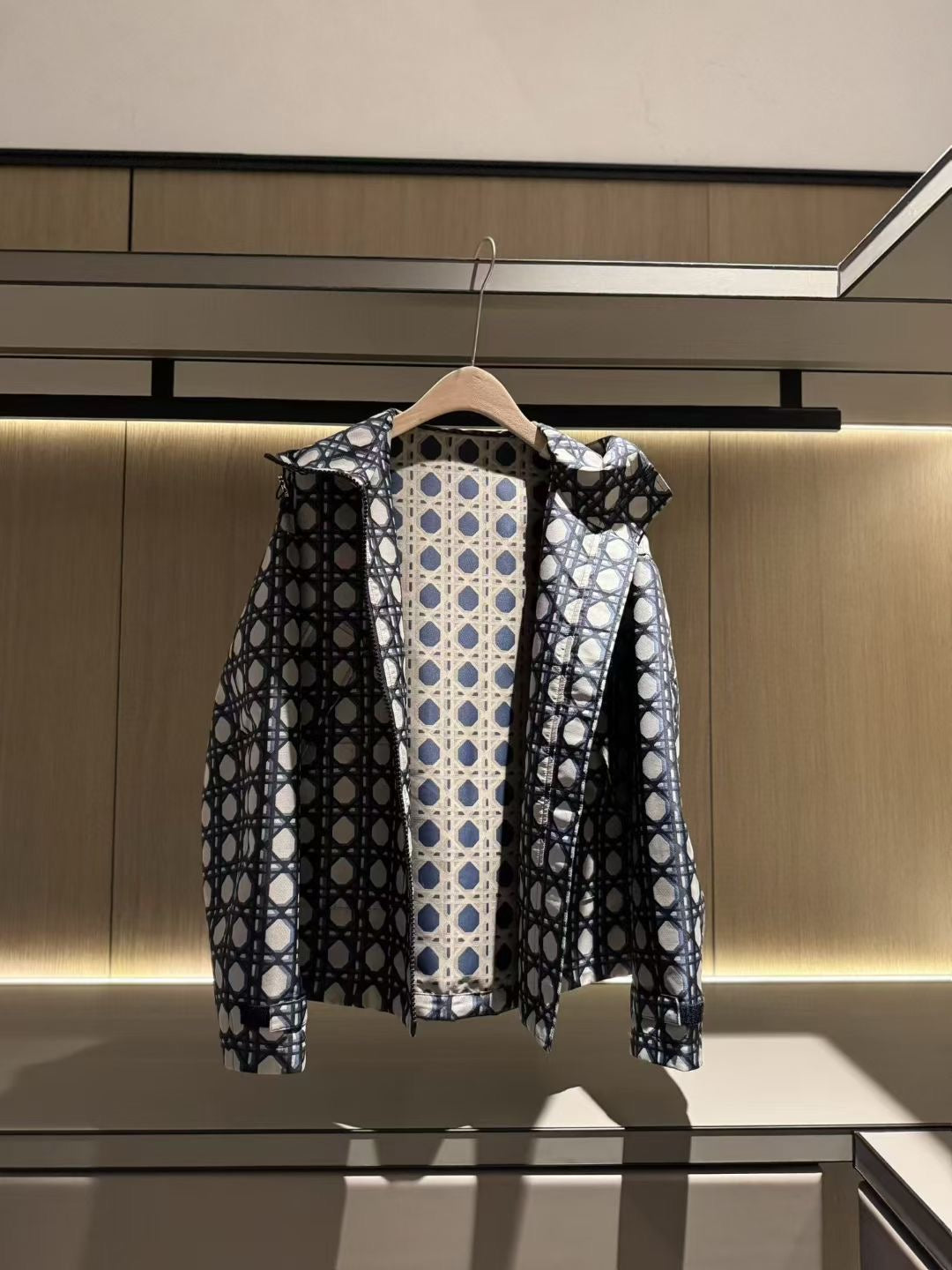 Dior
Macrocannage Waterproof Hooded Jacket, Size S/M/L