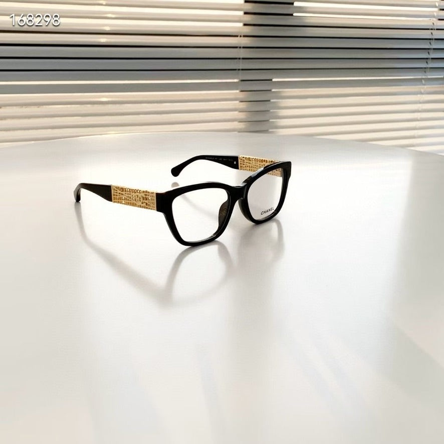 Chanel Cate Eye Optical Glasses in Red/Black/Brown CH3477