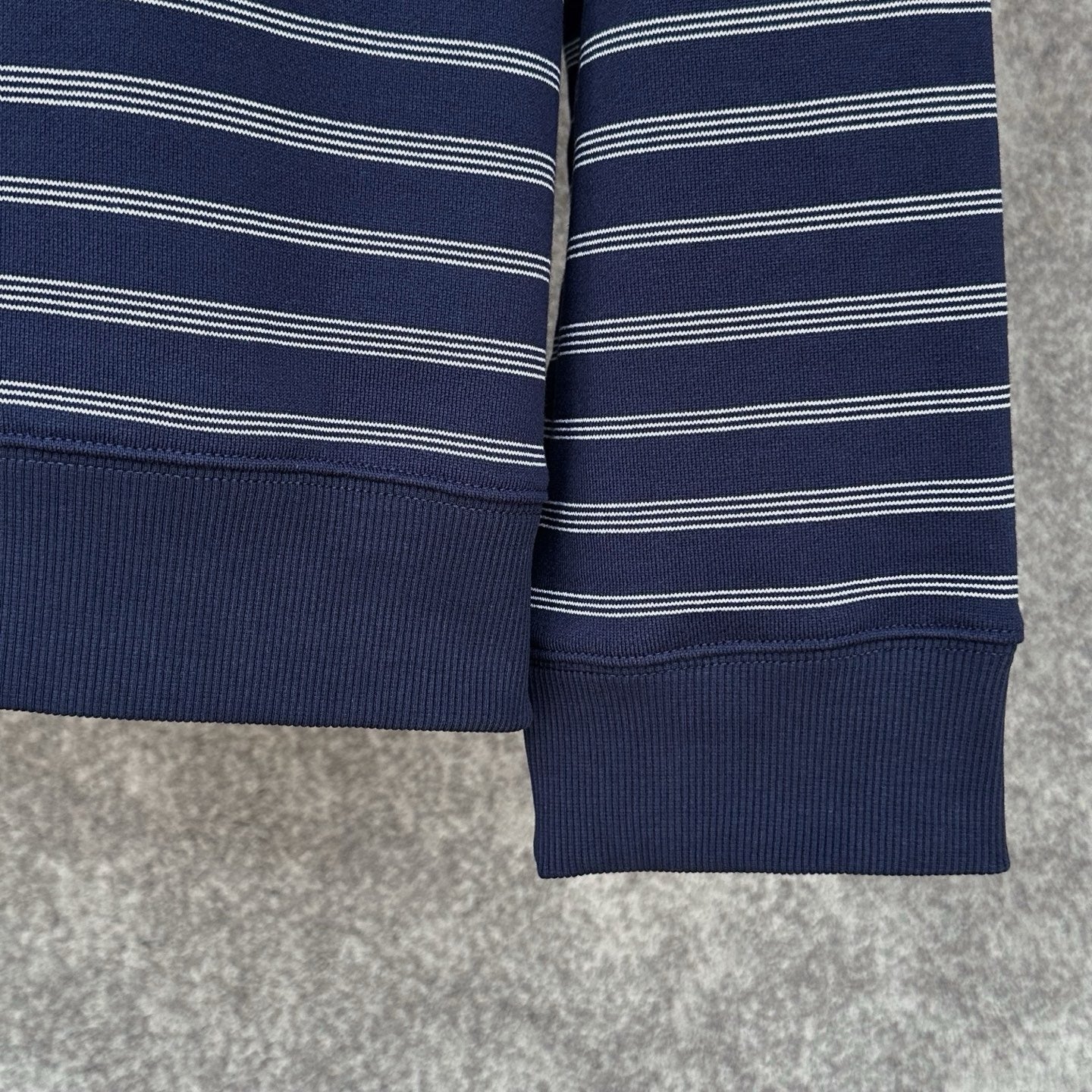 Miu Miu Blue/White Striped Zipper Shirt, Size S/M/L