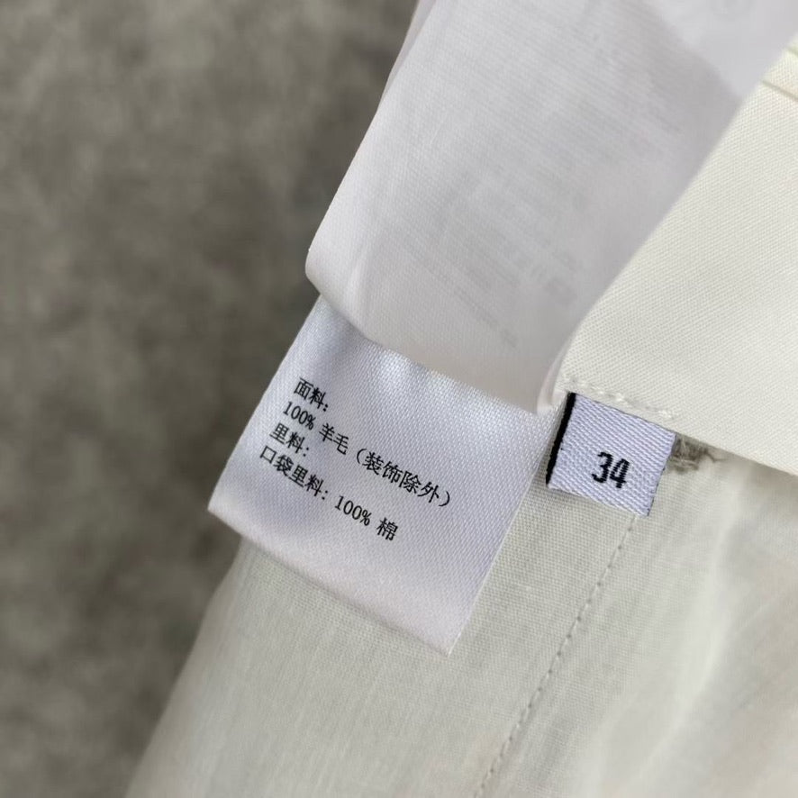 Loewe Wrap Wool Trousers, Size 34/36/38/40
