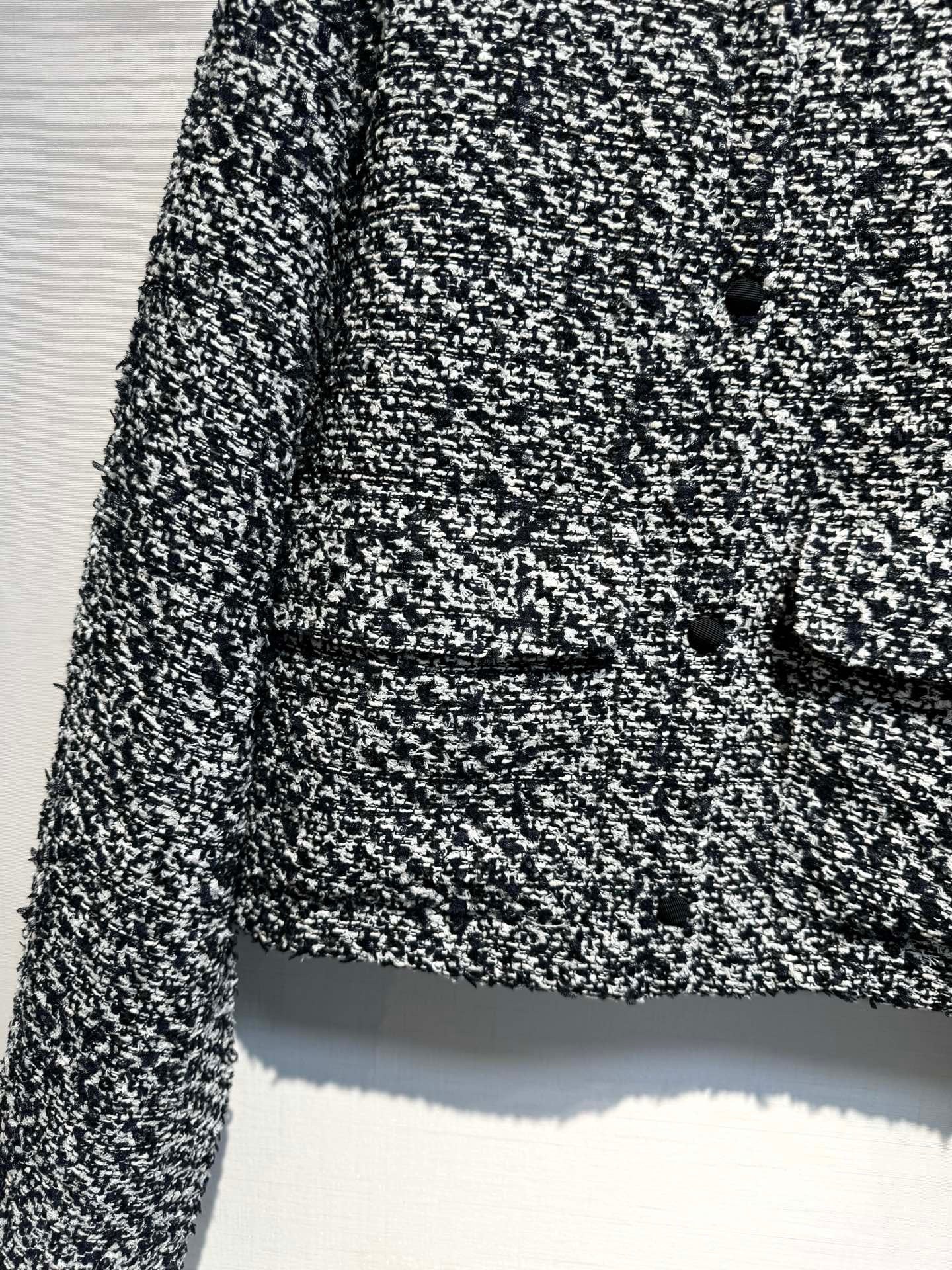 Monlcer Dauphin Tweed Short Down Jacket, Size 1/2/3