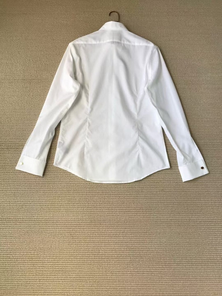 Tom Ford Slim-Fit Pinned-Collar Double-Cuff Cotton-Poplin Shirt, Size 39/40/41/42
