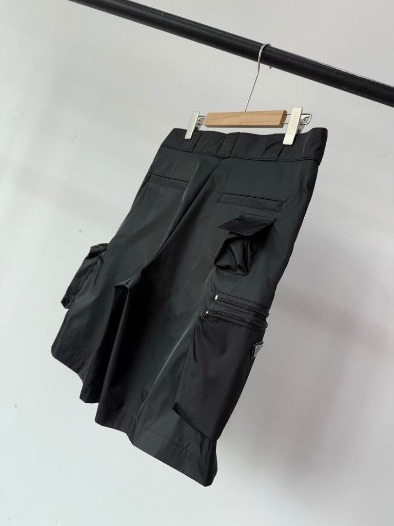 PRADA Re-Nylon Bermudas Shorts in Black, Size S/M/L/XL/2XL