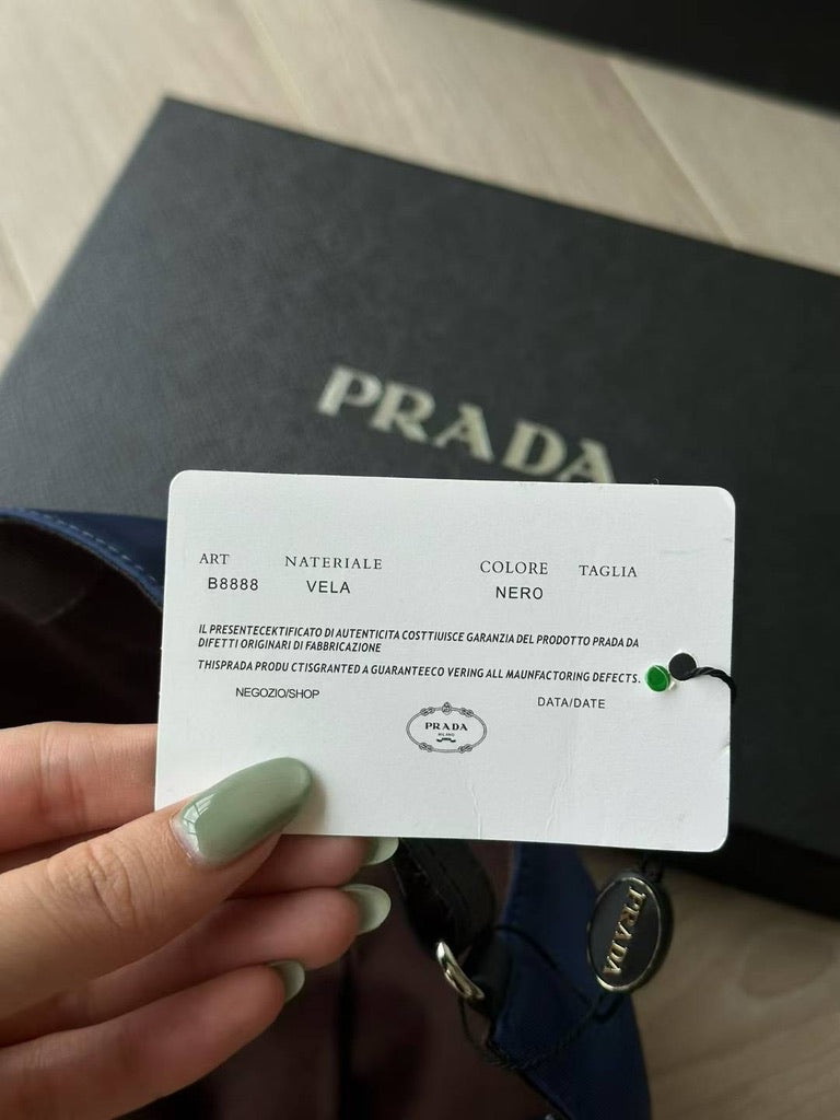 Prada Re-Nylon Baseball Cap, Size M