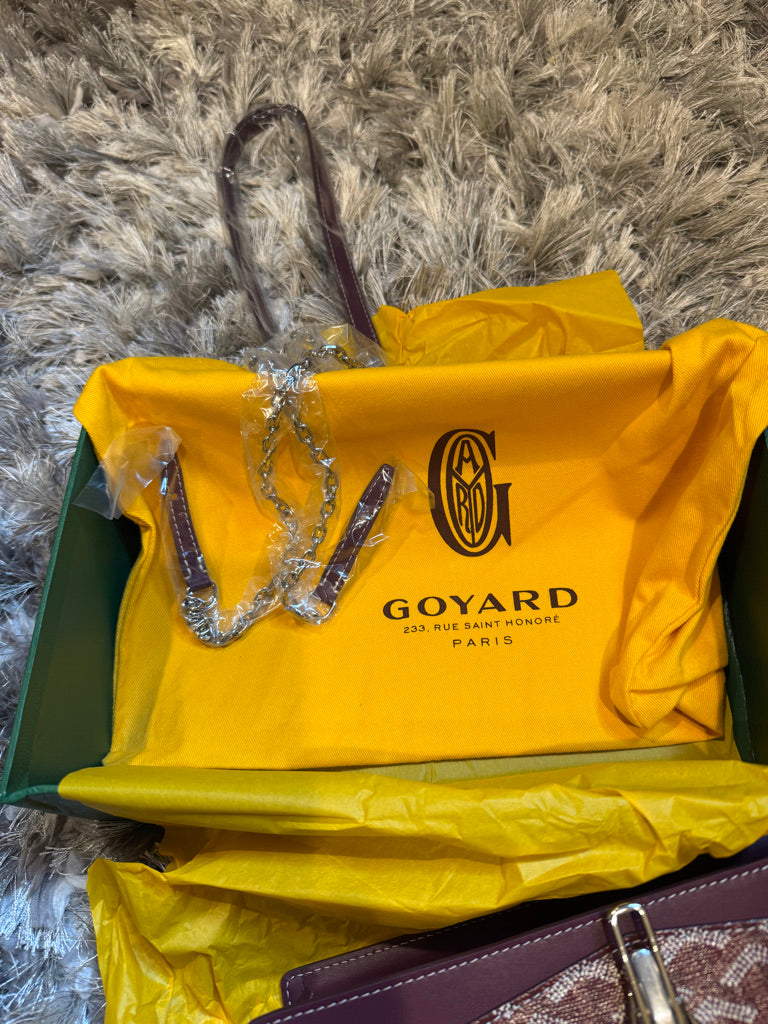 Goyard Small Marie-Caroline Shoulder Bag in Purple (10 x 6 x 2.5 in)