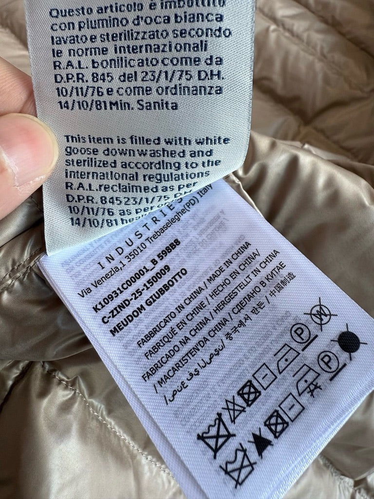 Moncler Meudon 3-in-1 Hooded Down Parka Coat in Beige/Black, Size 0/1/2/3