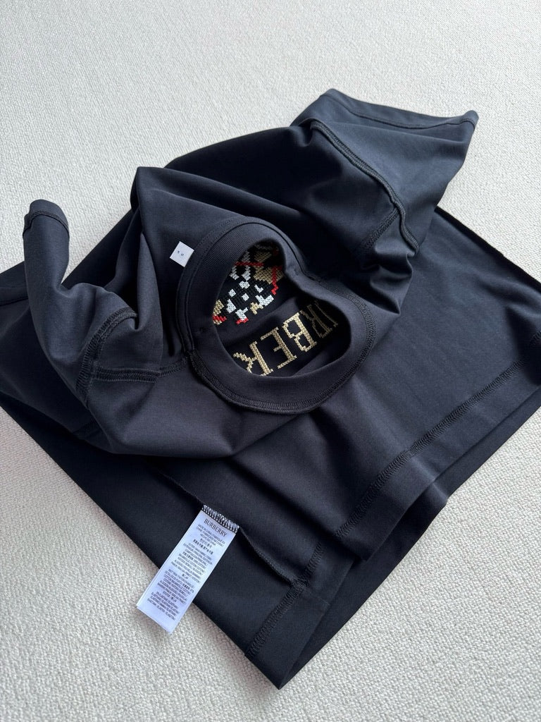 Burberry Cross Stitch EKD Cotton T-Shirt in White or Black, Size S/M/L/XL