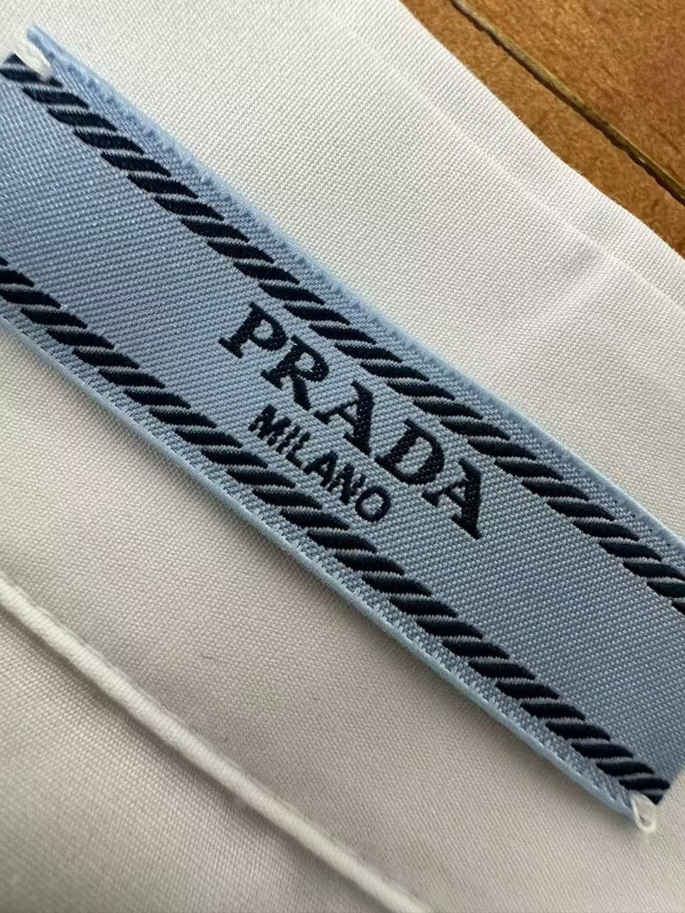 Prada Women White Cotton Poplin Dress Shirt, Size FR 36/38/40/42
