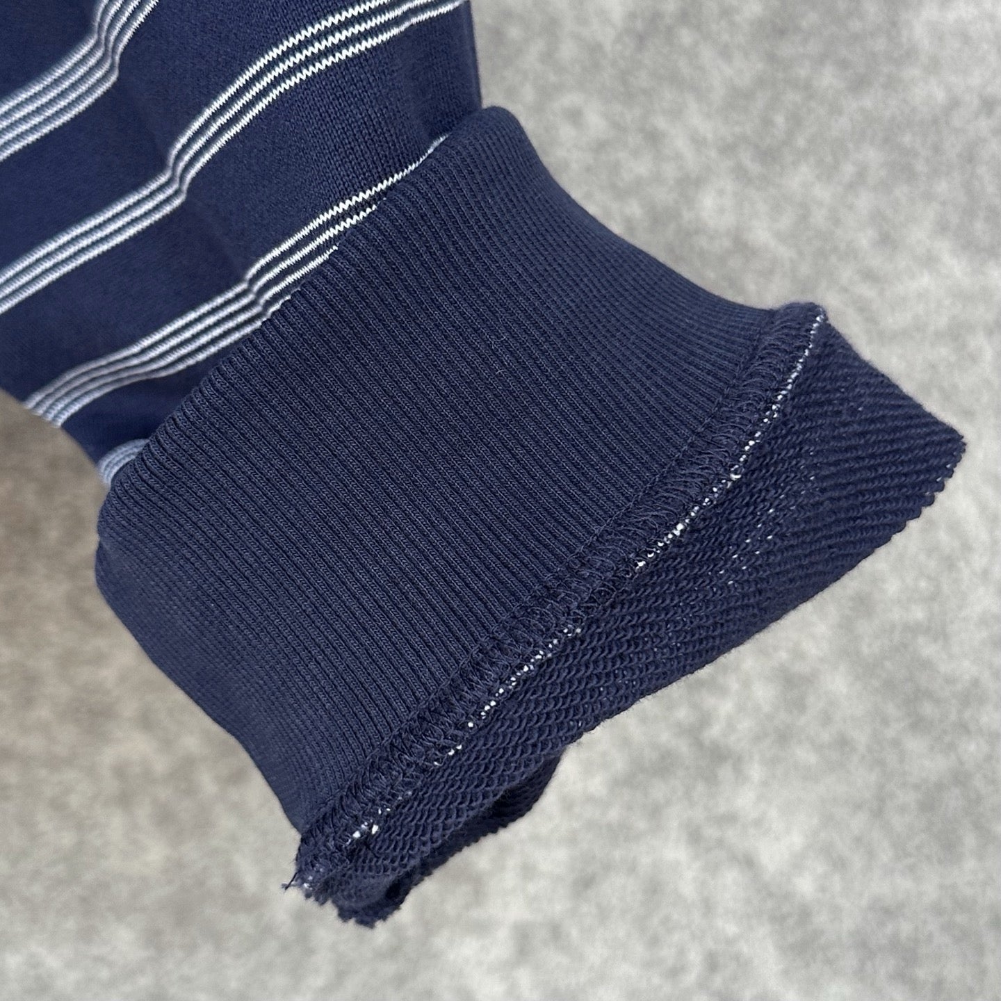 Miu Miu Blue/White Striped Zipper Shirt, Size S/M/L