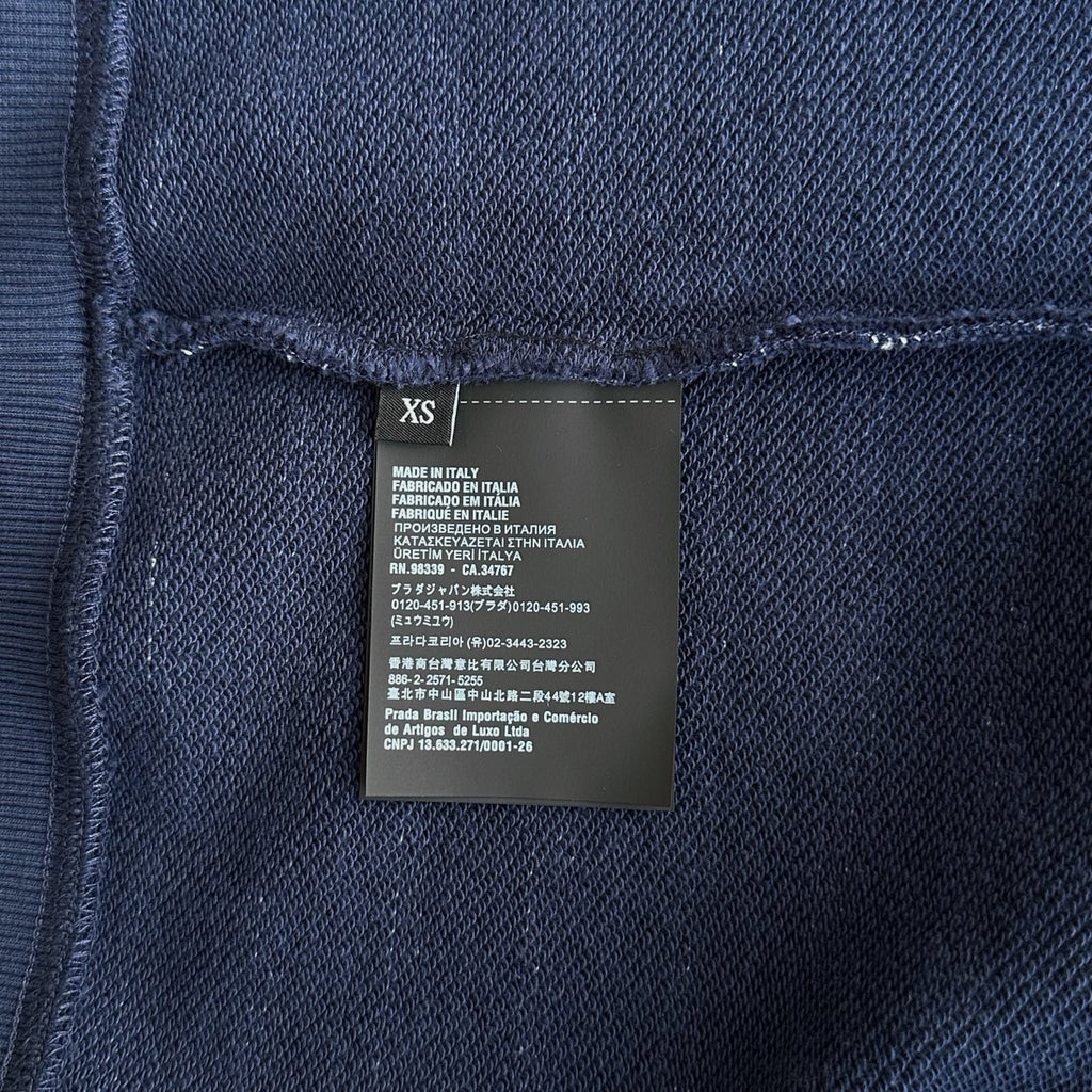 Miu Miu Blue/White Striped Zipper Shirt, Size S/M/L