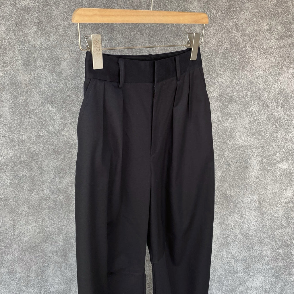 Loewe Black Barrel Trousers in Cotton and Silk, Size 32/34/36/38/40