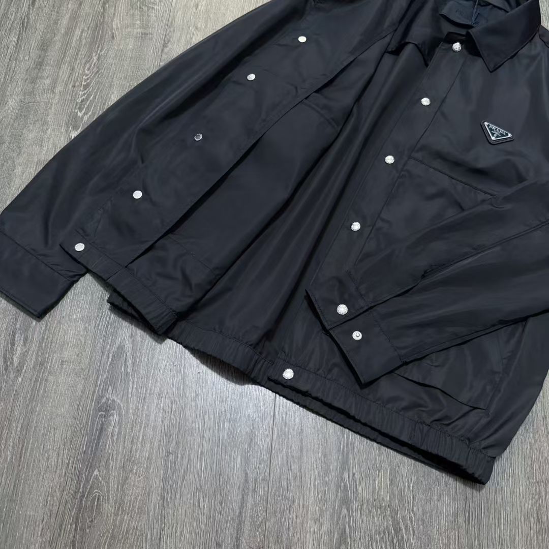Prada Re-Nylon Jacket in Black/Green/Red, Size S/M/L/XL/XXL