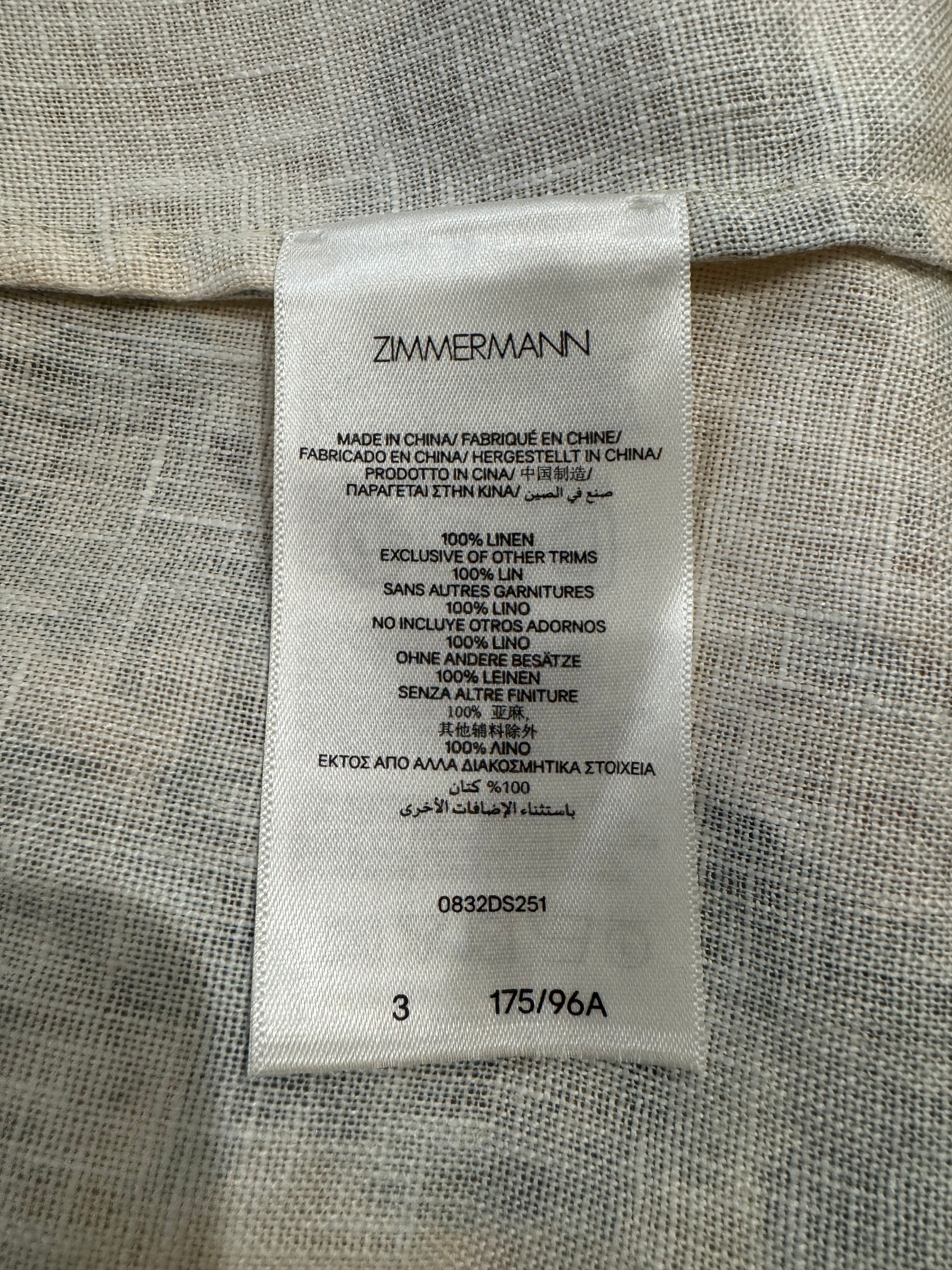 Zimmermann Floral Linen Midi Dress in Yellow, Size AU 0P/0/1/2/3