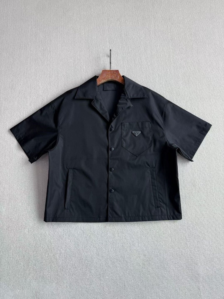 Prada Re-Nylon Short-Sleeved Shirt in Black, Size S/M/L/XL