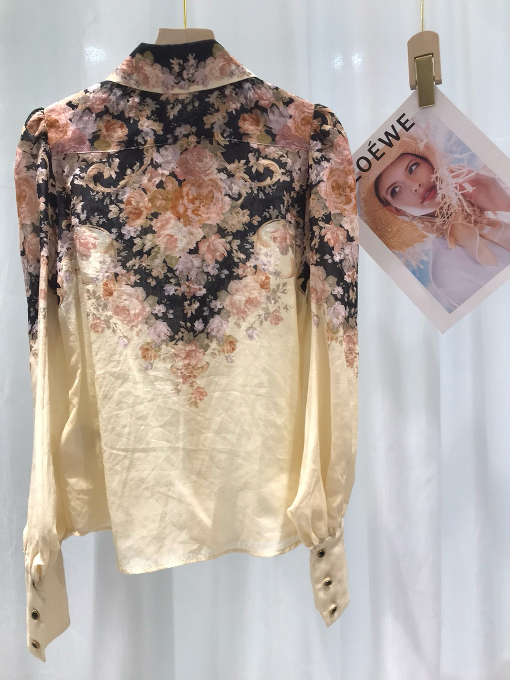Zimmermann Floral Ramie Bouse & Midi Linen Skirt Set, Size AU 0/1/2/3