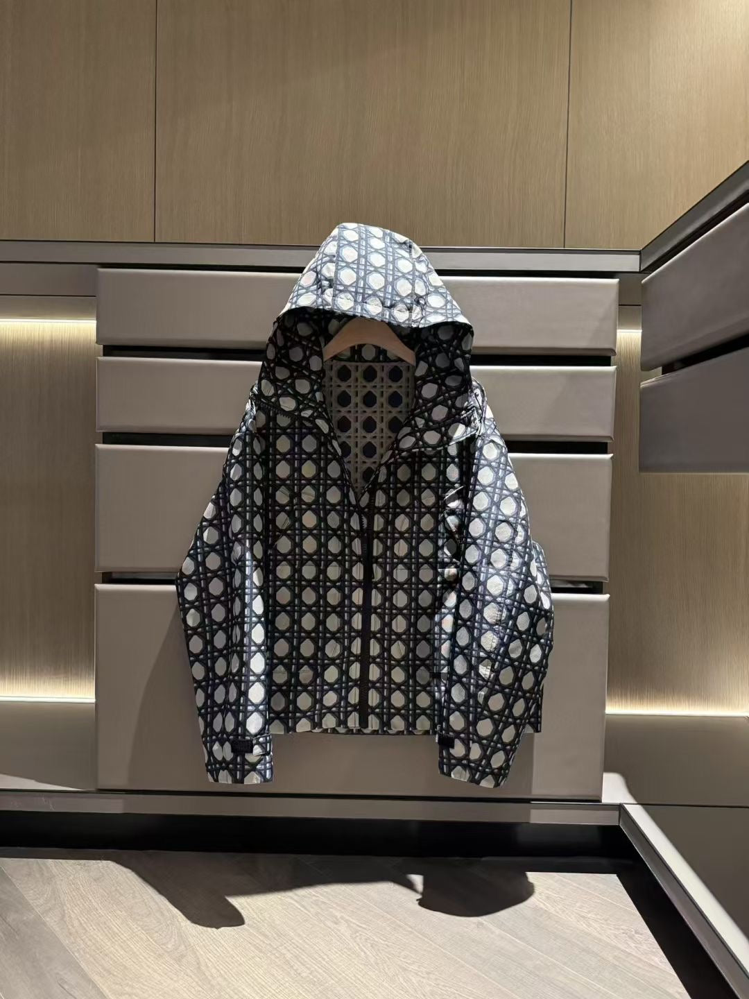 Dior
Macrocannage Waterproof Hooded Jacket, Size S/M/L