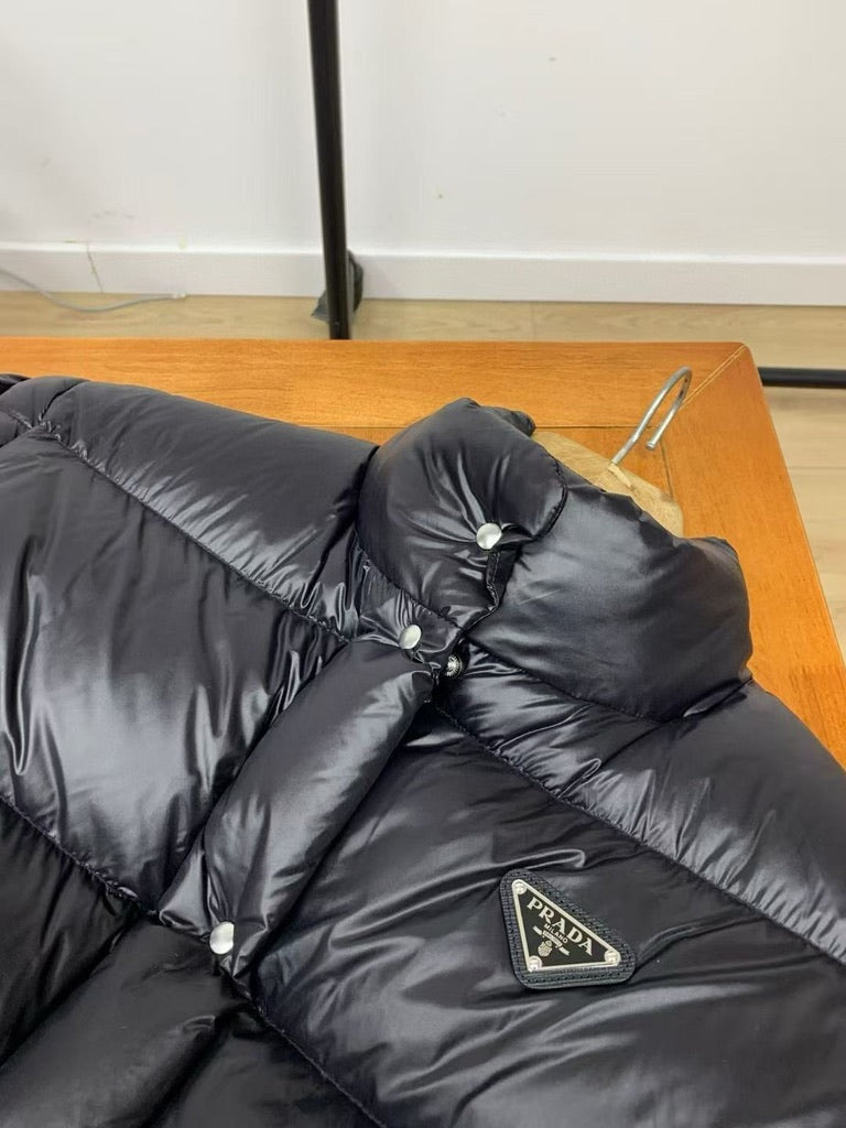 Prada Re-Nylon Convertible Down Jacket, Size 36/38/40/42