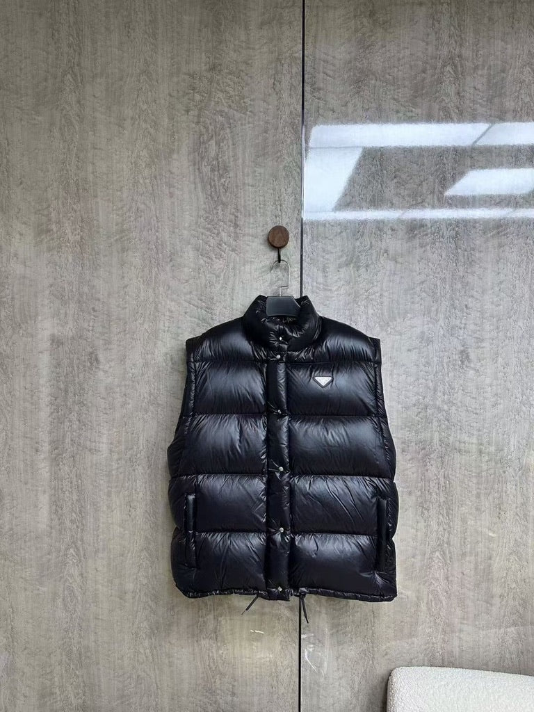 Prada Re-Nylon Convertible Down Jacket, Size 36/38/40/42