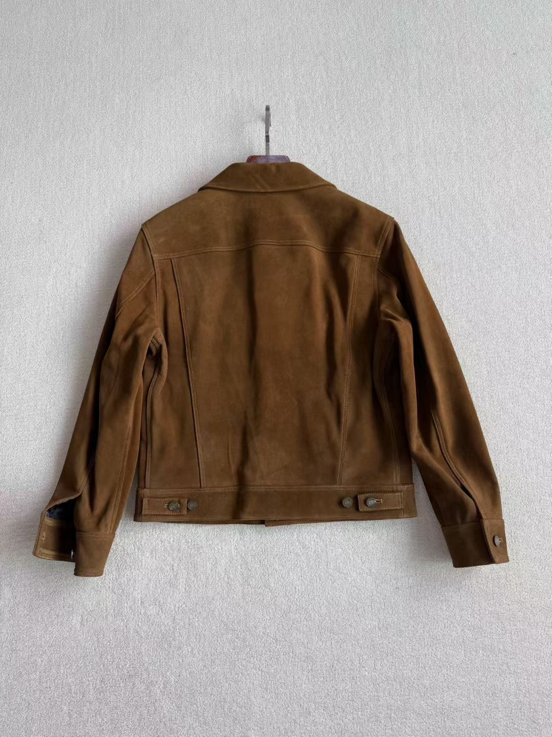 Saint Laurent Suede Leather Jacket, Size 46/48/50/52/54/56