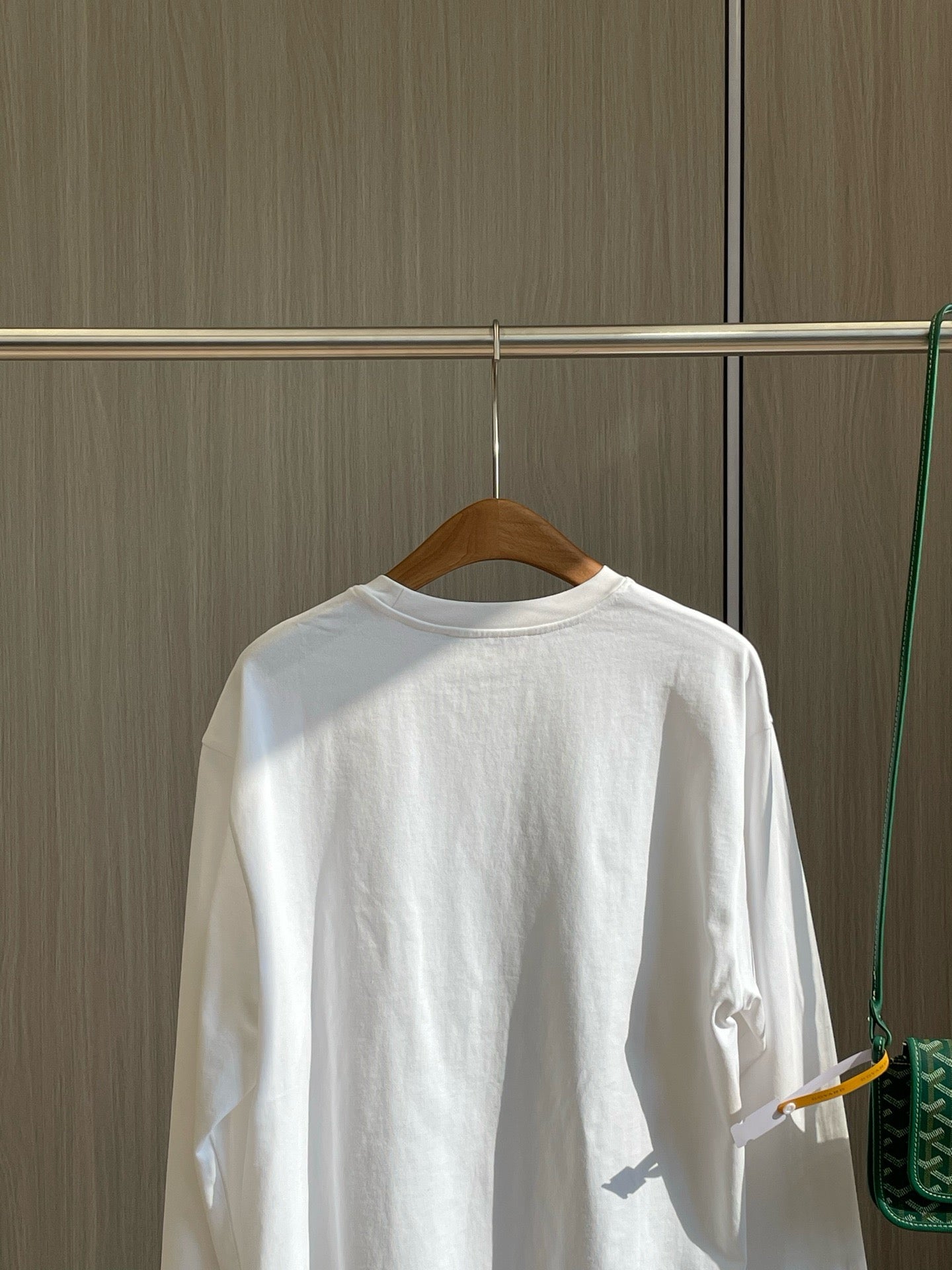Prada Unisex Pocket Logo Long Sleeve T-Shirt in White, Size S/M/L/XL