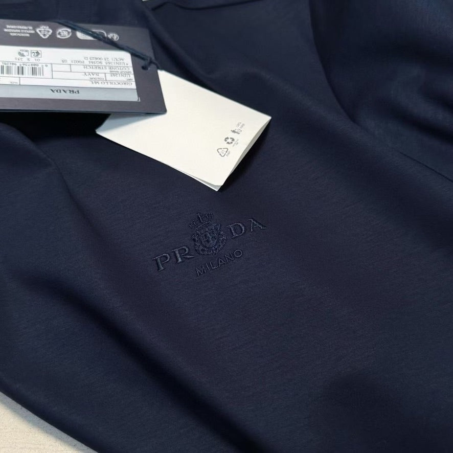 Prada Embroidered Logo Cotton T-Shirt, Size S/M/L/XL/XXL