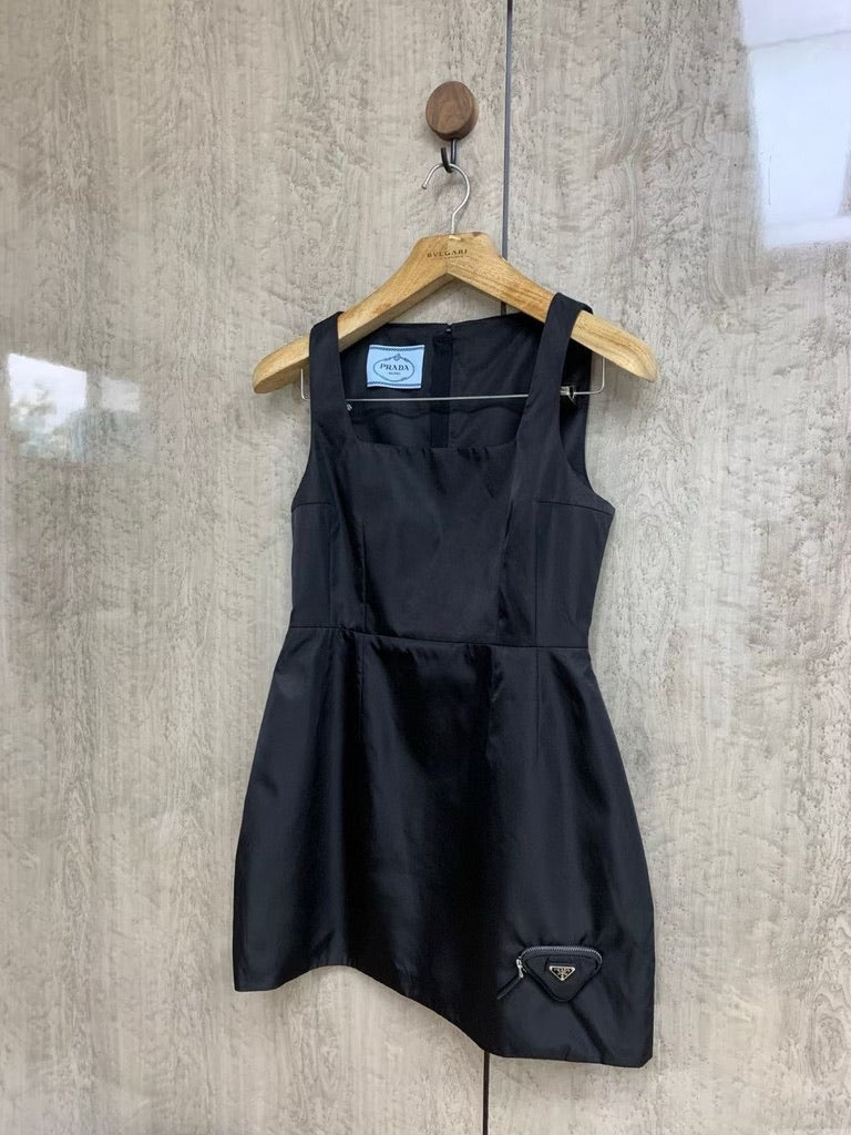 Prada Re-Nylon Minidress in Black, Size 36/38/40/42