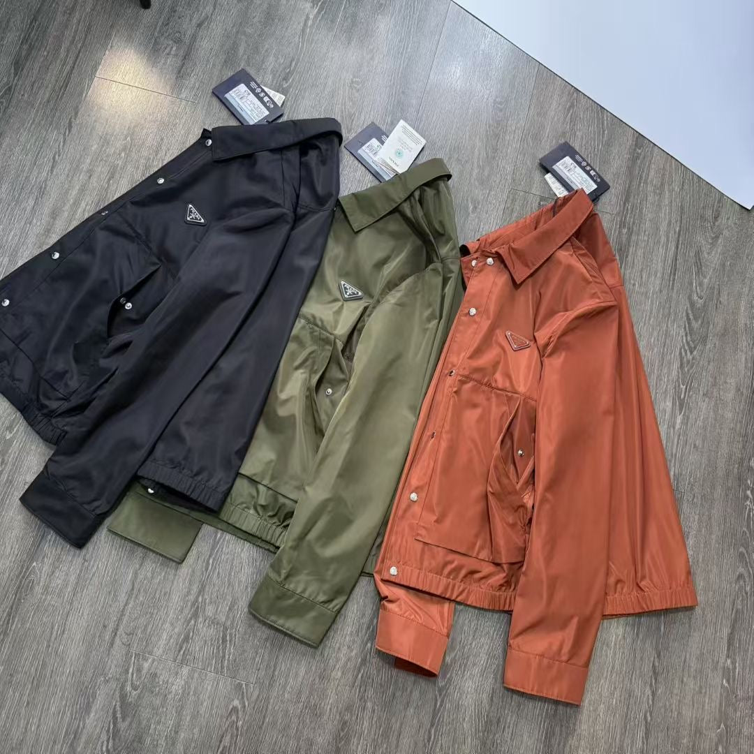 Prada Re-Nylon Jacket in Black/Green/Red, Size S/M/L/XL/XXL