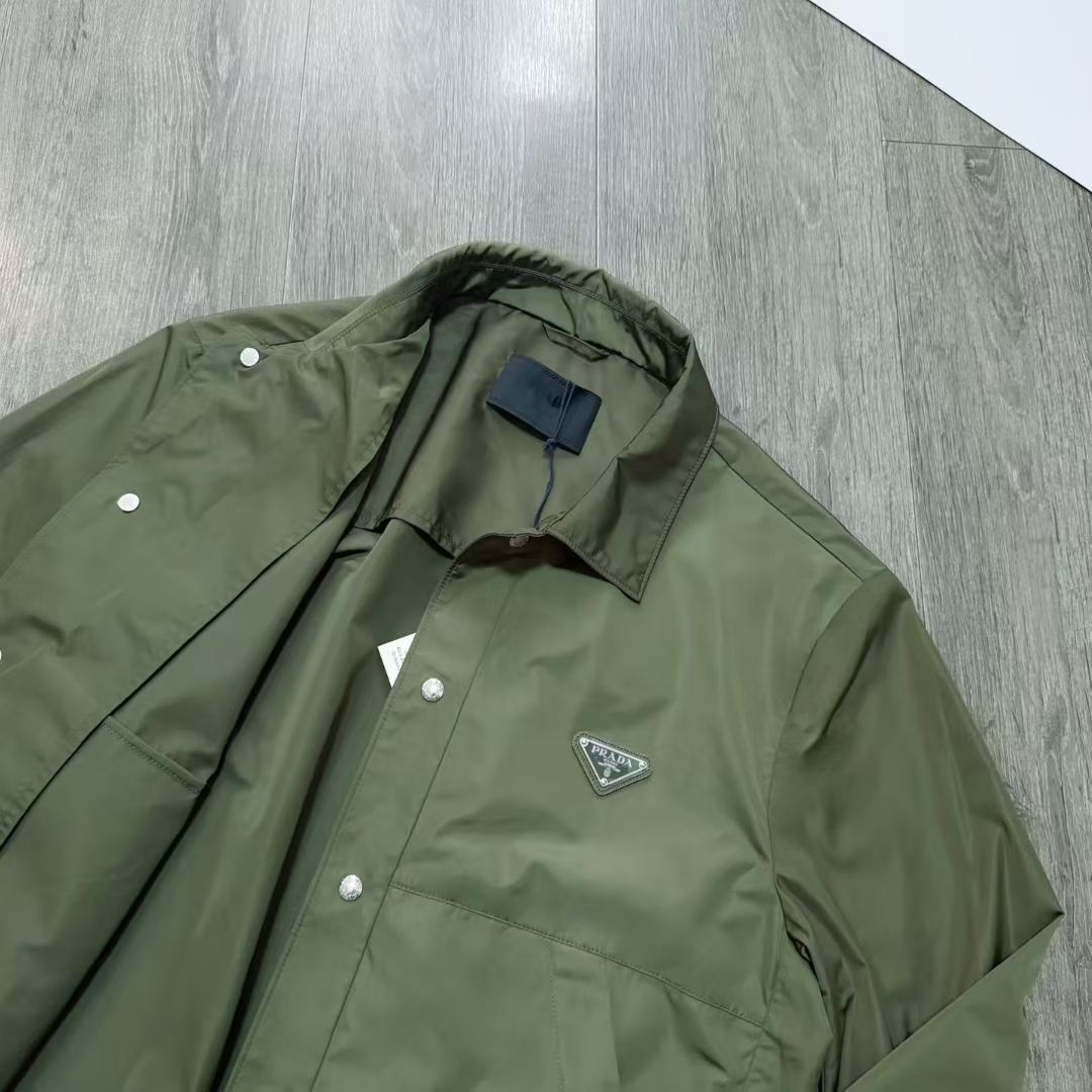 Prada Re-Nylon Jacket in Black/Green/Red, Size S/M/L/XL/XXL