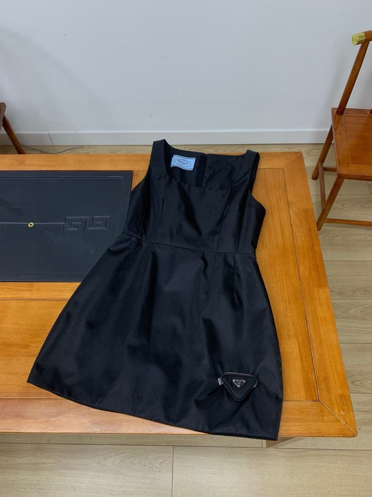 Prada Re-Nylon Minidress in Black, Size 36/38/40/42
