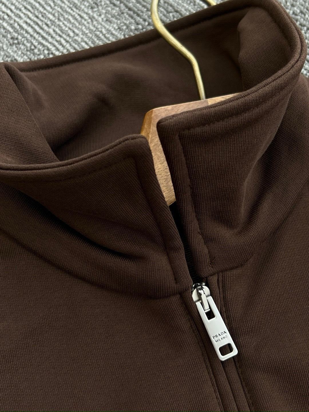 Prada Men's Cotton Fleece Polo Shirt, Size XS/S/M/L