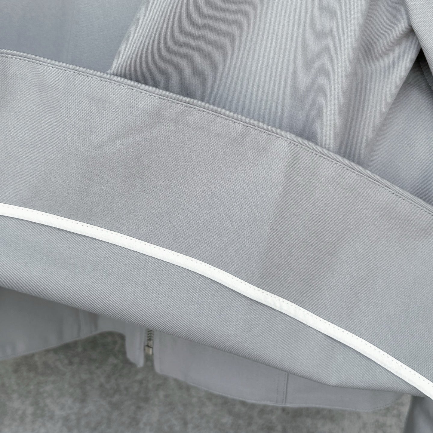 Loewe Cropped Hooded Embroidered Cotton-Twill Jackt in Gray, Size 34/36/38/40
