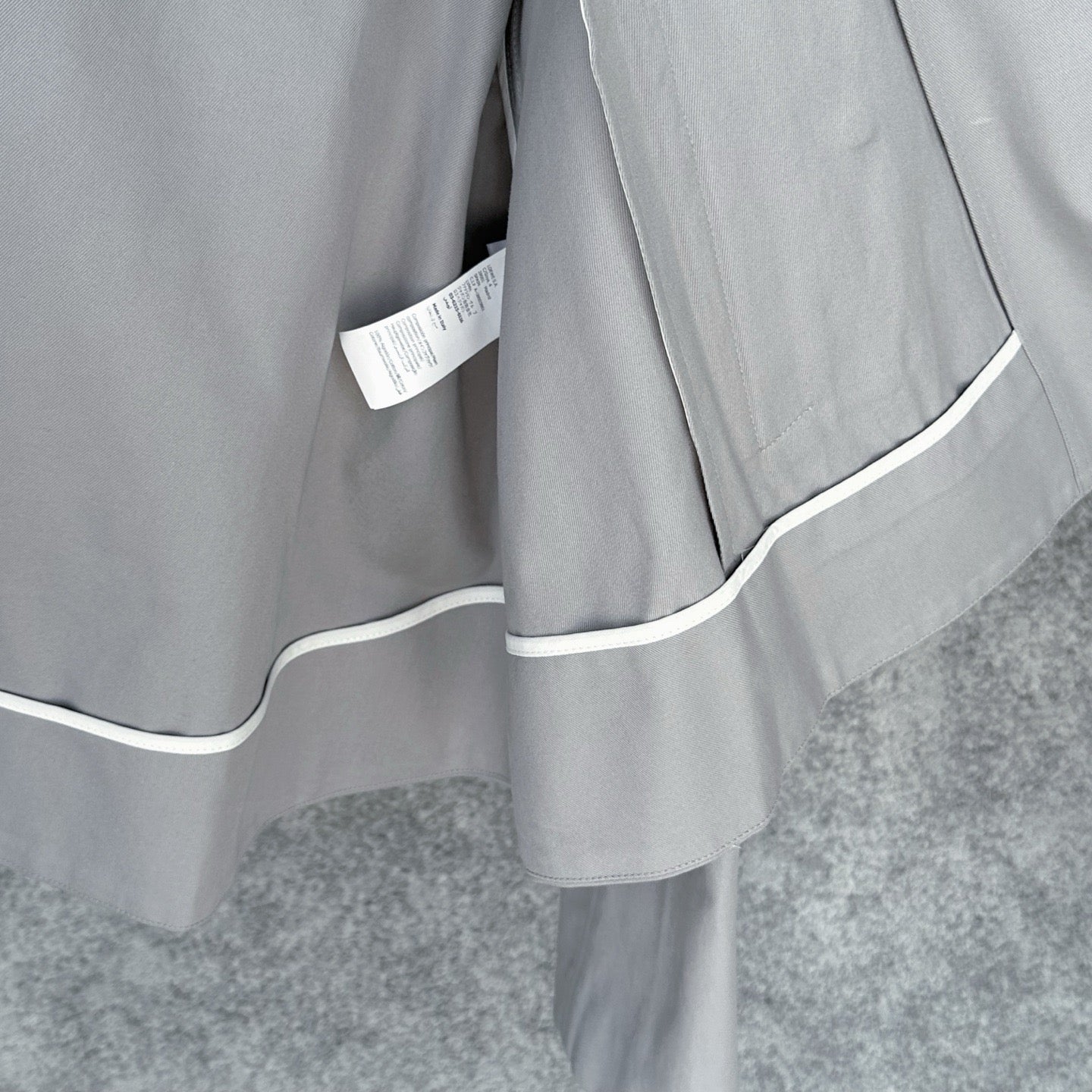 Loewe Cropped Hooded Embroidered Cotton-Twill Jackt in Gray, Size 34/36/38/40