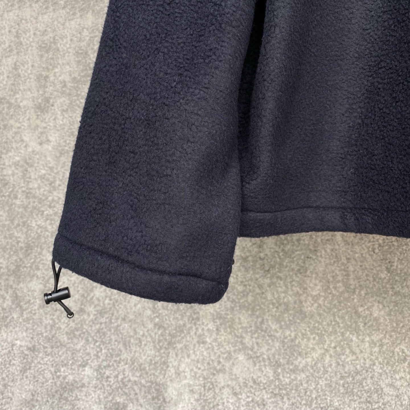 Miu Miu Cotton Fleece Zipper Hoodie in Navy, Size XS/S/M