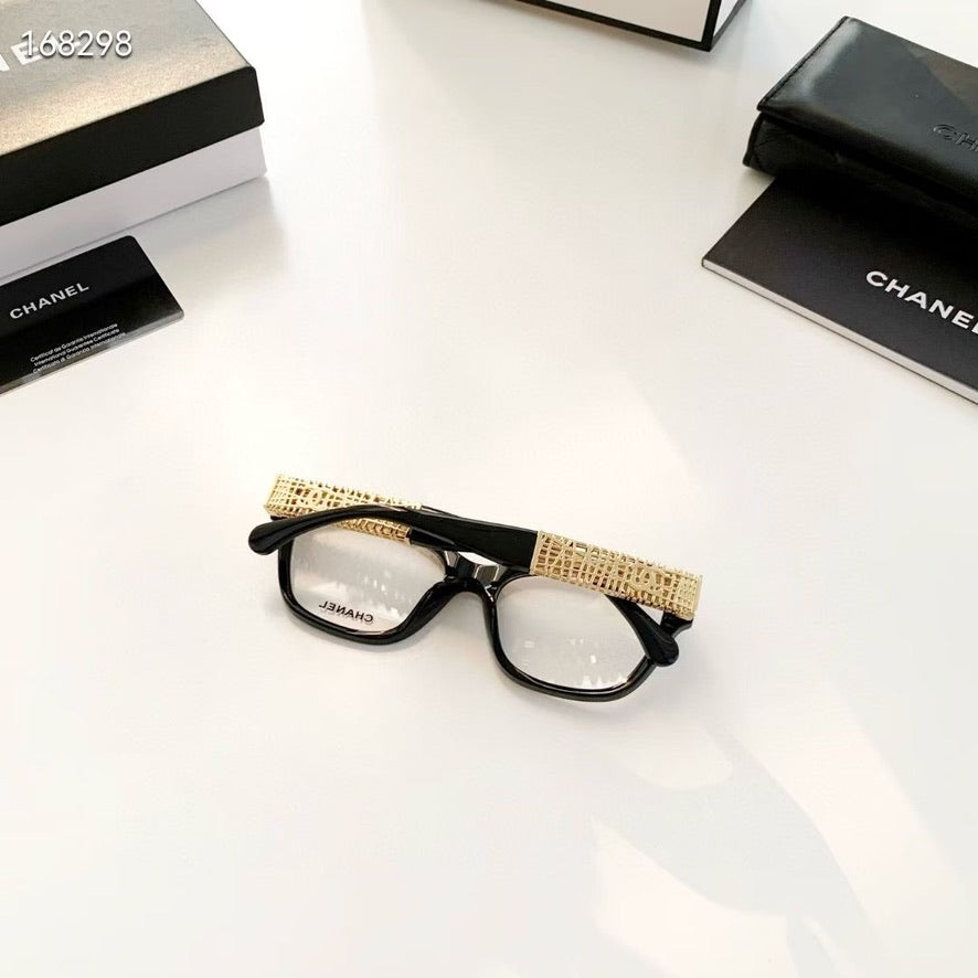 Chanel Cate Eye Optical Glasses in Red/Black/Brown CH3477