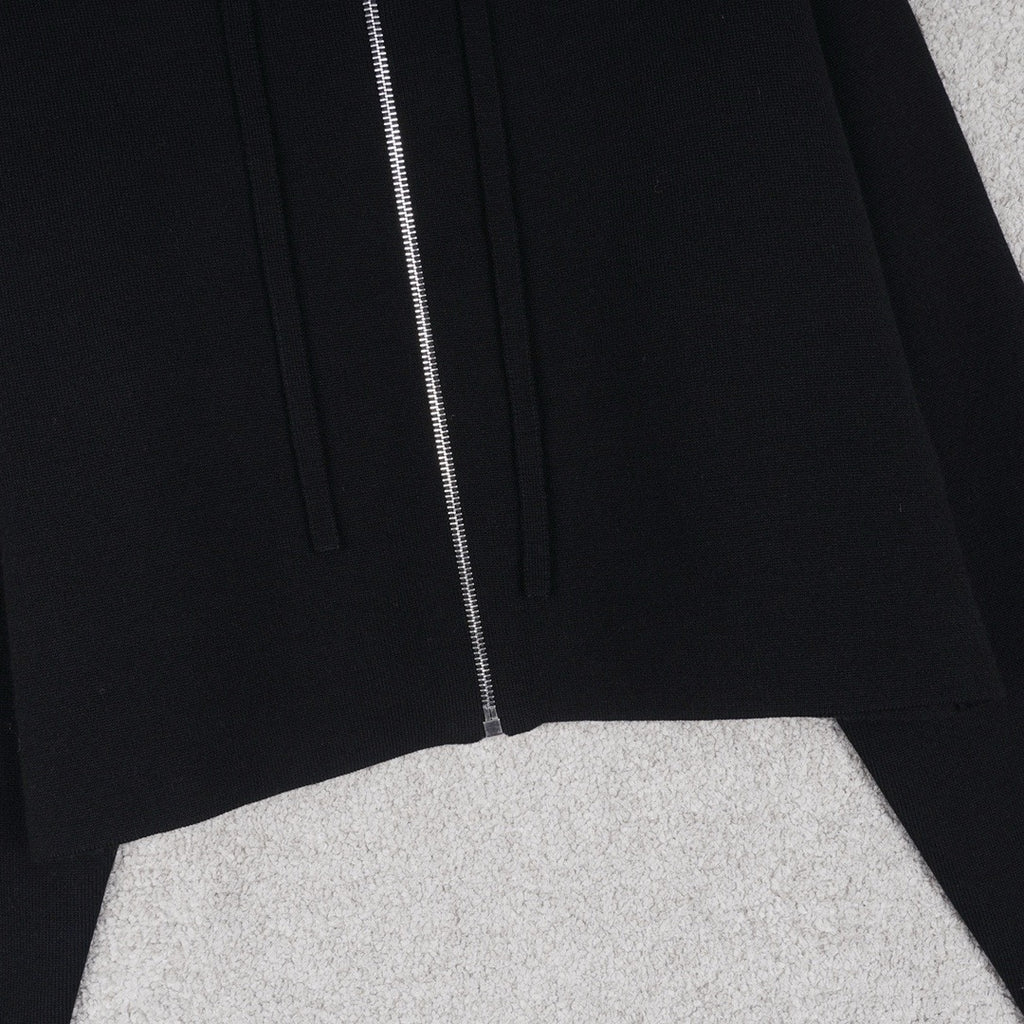 Loewe Wool Anagram Zip-Up Hoodie in White/Black, Size S/M/L