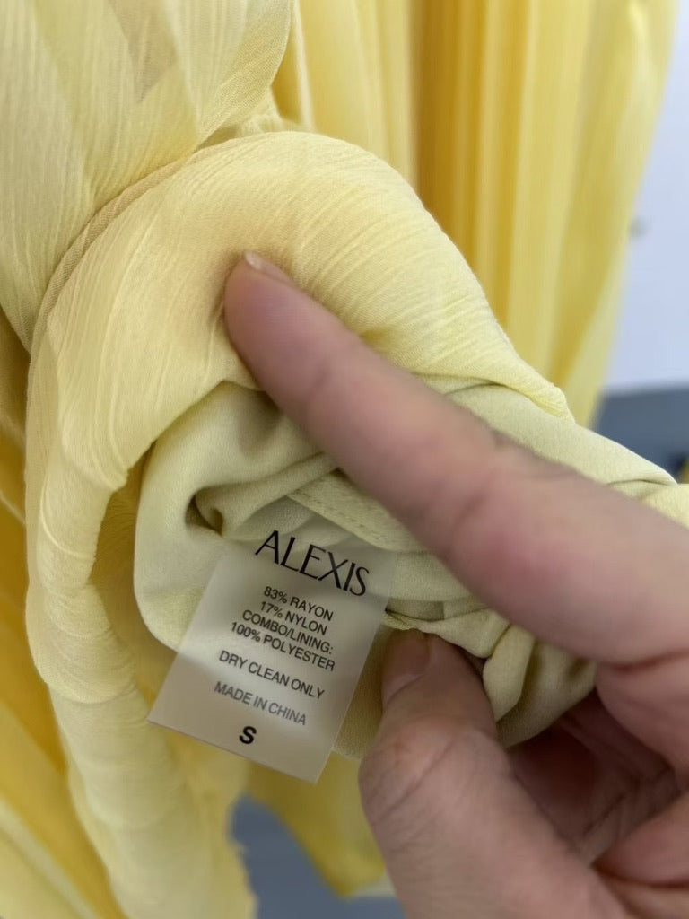 Alexis Sunniva Maxi Dress in Yellow, Size L