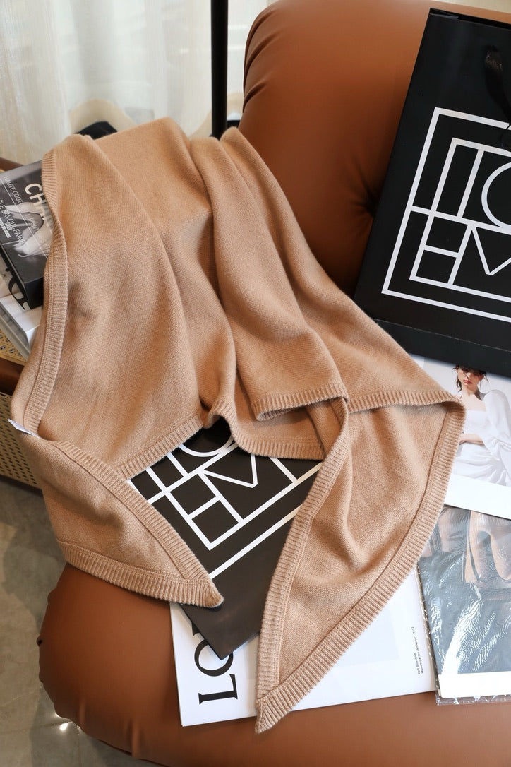 Toteme Scarf in Black/Beige/Gray