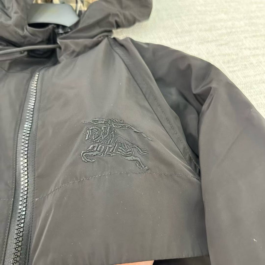 Burberry EKD Zip-Up Lightweight Hooded Parka, Size US 2/4/6/8