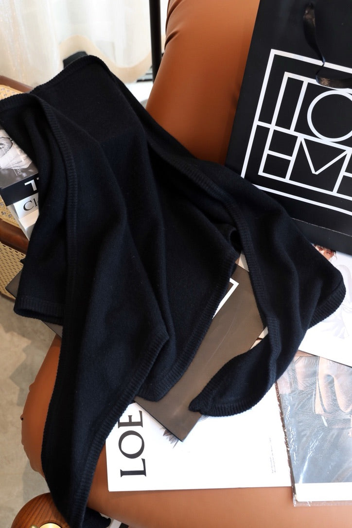 Toteme Scarf in Black/Beige/Gray