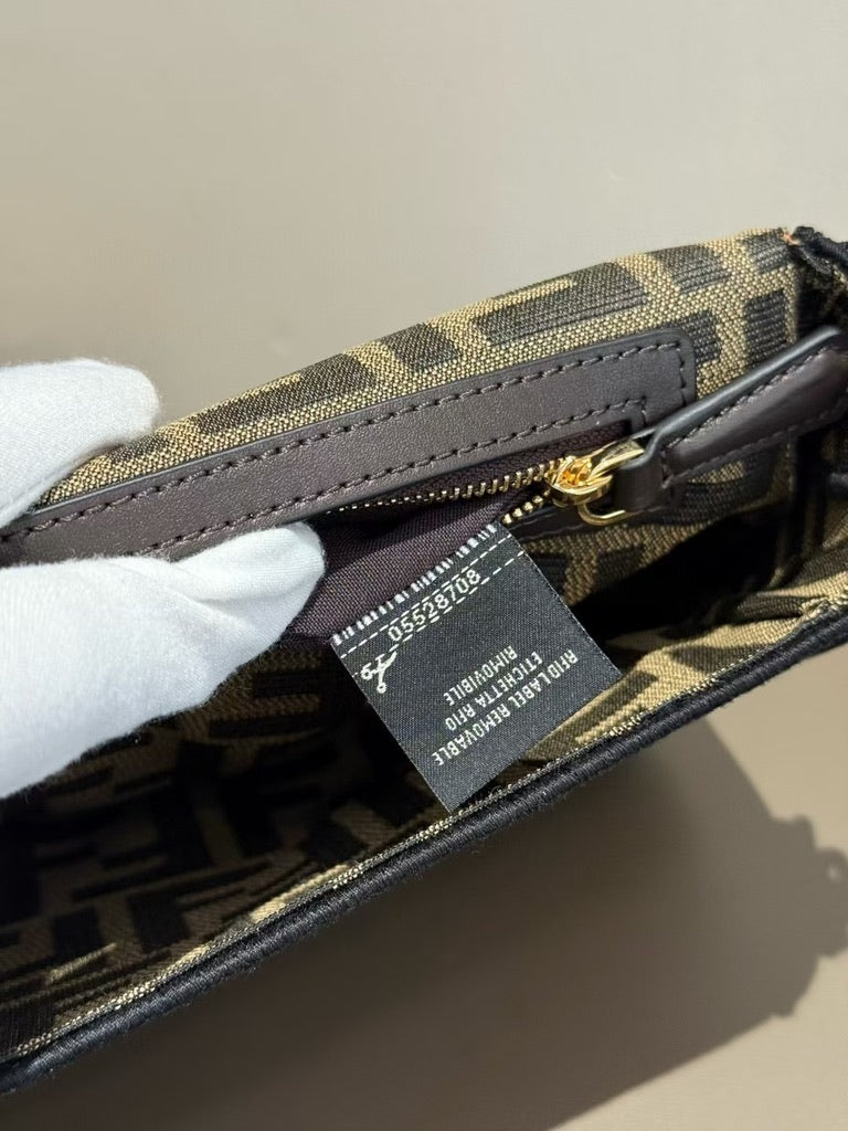 Fendi Medium Size Baguette Fabric Brown