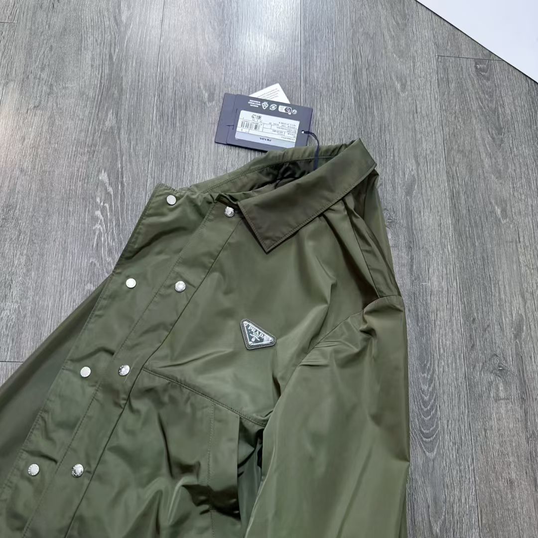 Prada Re-Nylon Jacket in Black/Green/Red, Size S/M/L/XL/XXL