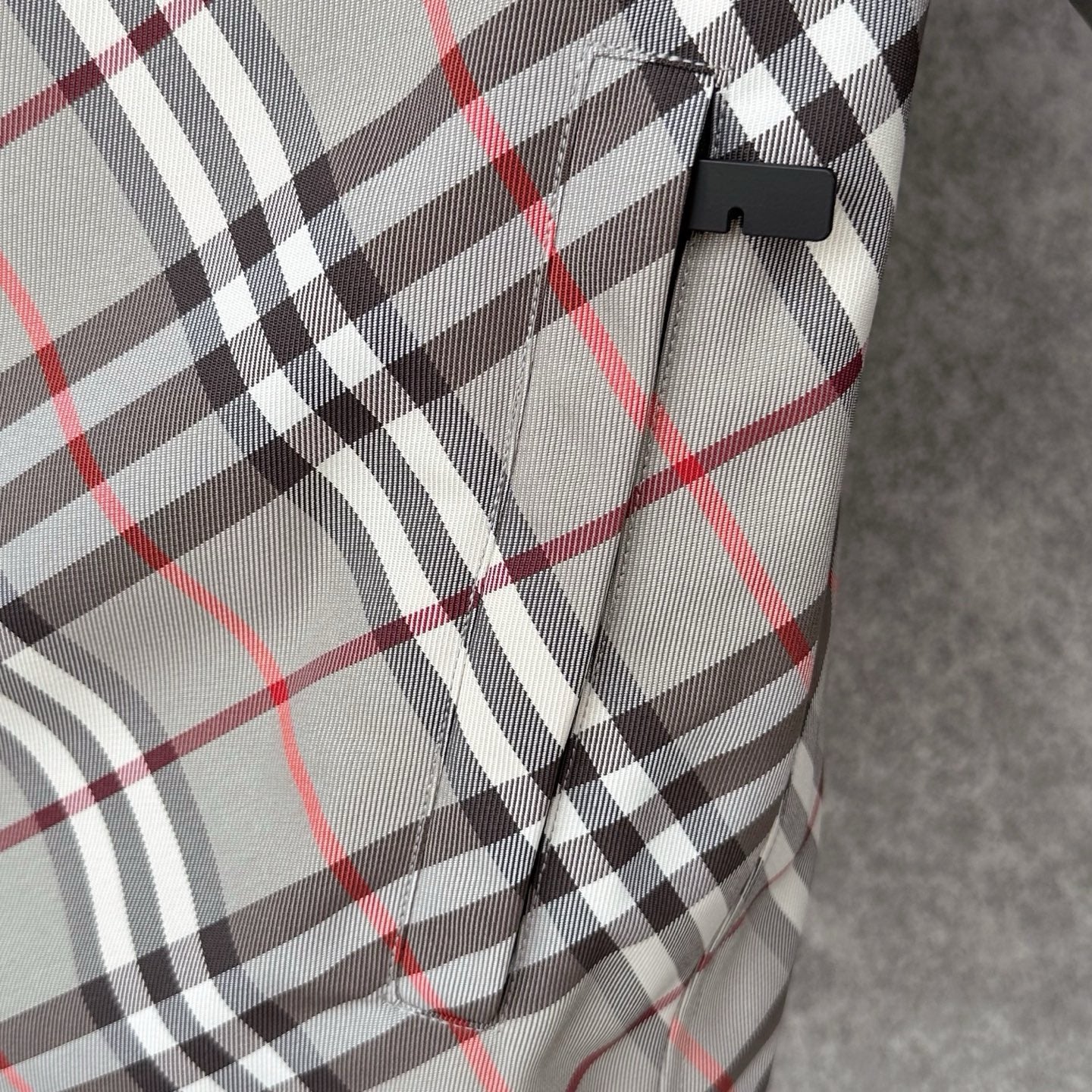 Burberry Reversible Check Jacket in Beige/Blue/Gray, Size XS/S/M/L