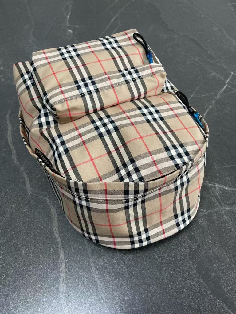 Burberry Checked Cotton-Blend Backpack (16 x 14 x 6 in)