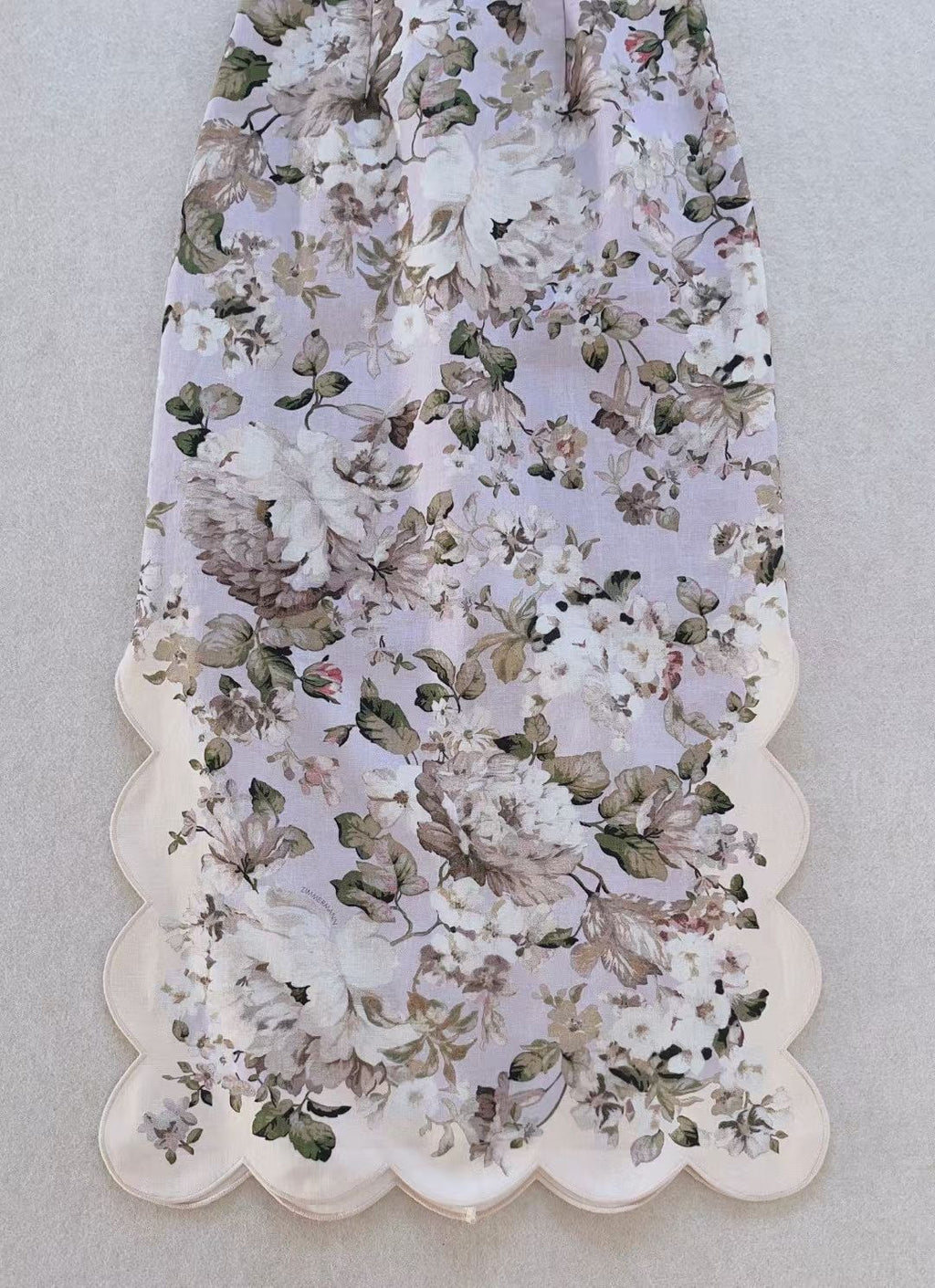 Zimmermann Floral Linen Midi Dress, Size AU 0/1