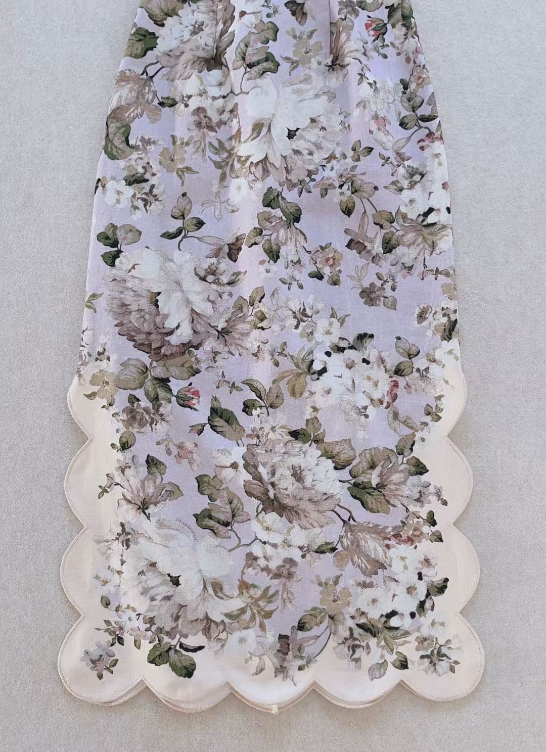 Zimmermann Floral Linen Midi Dress, Size AU 0/1