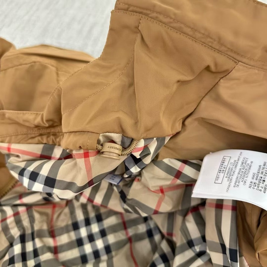 Burberry EKD Zip-Up Lightweight Hooded Parka, Size US 2/4/6/8